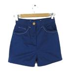 メゾンキツネ MAISON KITSUNE パンツ ショートパンツ ハーフパンツ キュロットパンツ コットン XS 34 紺 ネイビー 国内正規品 小さいサイズ