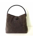 銀座かねまつ GINZA Kanematsu バッグ ショルダーバッグ ワンショルダー モールスキン 本革 レザー ドッキング ダークブラウン こげ茶色 かばん 鞄 カバン