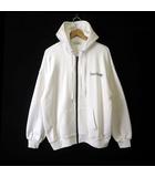 Les Fleurs スウェット ZIP パーカー ウラケ オーバーサイズ ロゴ ジップアップ フード 長袖 F オフ白 オフホワイト 美品