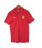 プーマ PUMA フェラーリ Ferrari コラボ ポロシャツ ロゴ ワッペン コットン 半袖 XS 赤 レッド 小さいサイズ 国内正規品