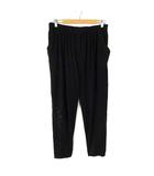 イタリヤ 伊太利屋 パンツ イージー テーパードパンツ ラインデザイン 落ち感 とろみ L 11 黒 ブラック