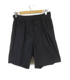 デュアルヴュー DUAL VIEW パンツ キュロット 2プリーツ タック ショートパンツ リネン XL 42 黒 ブラック 大きいサイズ