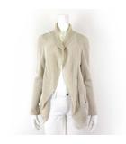 コーザノストラ COSA-NOSTRA カーディガン サマーニット トッパー 和紙 シルク 絹 ショールカラー 長袖 L 40 ライトベージュ 日本製