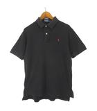 ポロ ラルフローレン POLO RALPH LAUREN ポロシャツ ポニー ロゴ 刺繍 コットン 鹿の子 半袖 M 黒 ブラック 国内正規品
