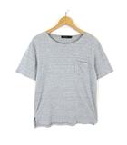 レイジブルー RAGEBLUE Tシャツ ニット ポケットT 透かし編み クルーネック 半袖 M グレー
