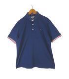 アーノルドパーマー Arnold Palmer ポロシャツ ロゴ 刺繍 ドライ 鹿の子 吸水 速乾 半袖 M 紺 ネイビー