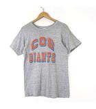 チャンピオン CHAMPION USA製 80s トリコタグ Tシャツ カレッジ ロゴ COS GIANTS プリント スリムフィット クルーネック 半袖 M 杢グレー