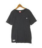 プーマ PUMA SLIPSTREAM Tシャツ レオパード柄 ロゴ ポケット クルーネック 半袖 M 黒 ブラック グレー