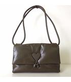 アミ アレクサンドル マテュッシ ami alexandre mattiussi 25SS アミパリス Ami Paris バッグ Voulez-Vous ヴレヴ スムースレザーバッグ ショルダーバッグ ハンドバッグ 本革 オリーブブラウン かばん 鞄 カバン 美品
