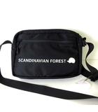  スカンジナビアンフォレスト SCANDINAVIAN FOREST バッグ ショルダーバッグ サコッシュ ナイロン ロゴ プリント 黒 ブラック かばん 鞄 カバン 美品