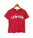 ルコックスポルティフ le coq sportif Tシャツ カットソー ロゴ ステッチ クルーネック コットン 半袖 M 赤 レッド