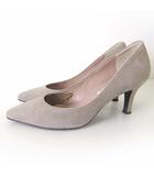 ダイアナ DIANA パンプス ミドルヒール 本革 スエード レザー 23.5cm ベージュ くつ 靴 シューズ