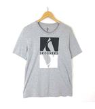 スケッチャーズ SKECHERS Tシャツ ロゴ プリント コットン クルーネック半袖 M グレー
