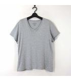 カルバンクライン CALVIN KLEIN Tシャツ 半袖 Vネック ロゴ プリント S 杢 グレー