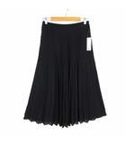 ユニクロ UNIQLO プリーツ スカート シアー シフォン ロング L 黒 ブラック タグ付 美品