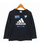 アディダス adidas Tシャツ ロンT ドライ グラフィック ロゴ プリント クライマライト 吸水 速乾 長袖 150 黒 ブラック 男の子 KIDS スポーツウエア