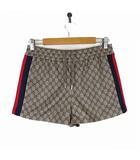 グッチ GUCCI 2024AW 現行モデル パンツ GGテクニカルジャージー ショートパンツ GGスプリーム S ベージュ エボニー 赤 紺 789195 XJGLE 国内正規品 美品