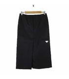 プラダ PRADA 22AW Re-Nylon リナイロン トライアングル ロゴ スカート センタースリット 21H924 ロングスカート M 38 黒 ブラック 国内正規品