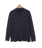 ユニクロ UNIQLO +J プラスジェイ Tシャツ スーピマコットン モックネックT 長袖 M 紺 ダークネイビー