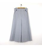 アンタイトル UNTITLED フレア ワイドパンツ スカーチョ ハイウエスト ウール ストレッチ XXL 44 杢 ライトグレー ゆったり 大きいサイズ