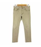 ユニクロ UNIQLO ORIGINAL BASIC スキニー フィット パンツ ステッチ ストレッチ 31 カーキベージュ