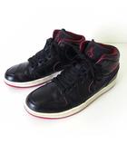 ナイキ NIKE 2015年製 絶版 入手困難 エアジョーダン 1 ミッド AIR JORDAN 1 MID スニーカー 554724-028 シューズ 27.0cm 黒 ブラック 赤 ジムレッド US 9 くつ 靴 レア 希少