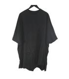 グラウンドワイ ヨウジヤマモト GroundY GN-T19-040 スナップスリットショートカットソー 七分袖 Tシャツ 3 黒系 ブラック 日本製 無地