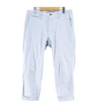 ビズビム VISVIM クロップドパンツ M 青系 サックスブルー ボタンフライ ロールアップ シンチバック 日本製