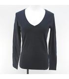 ラルフローレン RALPH LAUREN 長袖 Tシャツ カットソー ロンT Vネック M 紺系 ネイビー 無地