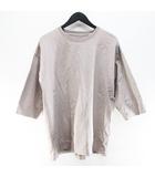 ユナイテッドアローズ A DAY IN THE LIFE UNITED ARROWS LOOM NIPPON SAKURA PROJECT 七分袖 Tシャツ L ベージュ 刺繍