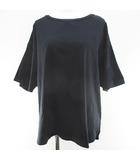 アーバンリサーチ サニーレーベル URBAN RESEARCH Sonny Label 五分袖 カットソー Free 黒系 ブラック 無地 バックボタン サイドカット タック