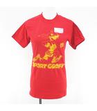 ディズニー Disney グーフィー 半袖 Tシャツ カットソー S 赤系 レッド プリント タグ付
