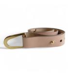 セリーヌ CELINE ベルト ピンクベージュ ゴールド金具 レザー M ホックベルト 5873