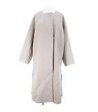  ドゥーズィエムクラス Deuxieme Classe 17-020-500-6030-3-0 ノーカラー コート ロング丈 ベージュ 無地 ホック サイドスリット 裏地 日本製