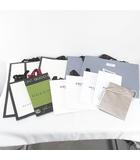 12枚セット 紙袋 ショッパー ショップ袋 純正 付属品 ロゴ デザイン違い サイズ違い トムブラウン THOM BROWNE / セリーヌ CELINE / プラダ PRADA / ブルガリ BVLGARI 白系 ホワイト