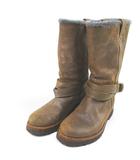 ブルネロクチネリ BRUNELLO CUCINELLI エンジニアブーツ ボア ムートンブーツ ブラウン 茶系 レザー イタリア製