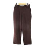 ミラショーン mila schon Sports ロング丈 パンツ 44 茶系 ダークブラウン 無地 ジップフライ ストレッチ