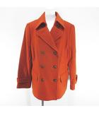 トランスワーク TRANS WORK ピーコート ジャケット 44 オレンジ系 毛 ウール 裏地 無地 タグ付