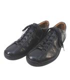 ローカットスニーカー 7E ブラック 黒系 レザー イタリア製