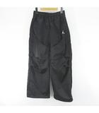 ナイキ NIKE Loose Fit スポーツウェア ロング丈 ワイドパンツ XS 黒系 ブラック ロゴ 刺繍 ポケット