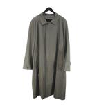 バーバリー ロンドン BURBERRY LONDON BBB55-566-78 / BBB5 ステンカラーコート ロング丈 94-175-6 緑系 カーキ 無地 比翼 ライナー付 ノバチェック 裏地 日本製 ウール シルク