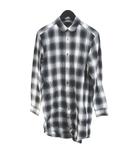 コムデギャルソン COMME des GARCONS EF-B029 AD2010 チェック柄 長袖 シャツ ミディアム丈 S 灰系 グレー 日本製
