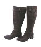 ティンバーランド Timberland ロングブーツ ベルト ステッチ 6W ブラウン 茶系 レザー