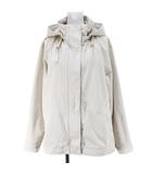 23区 オンワード樫山 マウンテンパーカー ジャケット 40 ライトベージュ 無地 ジップアップ