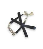 ランバン LANVIN チェーン リボン スター ラインストーン パーティ アクセサリー