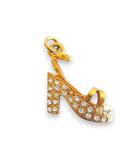 サルヴァトーレフェラガモ Salvatore Ferragamo 靴 ヒールモチーフ ラインストーン トップ ペンダントトップ ゴールド系 アクセサリー