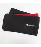 チャンピオン CHAMPION フリース マフラー 黒系 ブラック バイカラー ロゴ 刺繍 タグ付