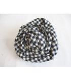 モスキーノチープアンドシック MOSCHINO CHEAP AND CHIC コサージュ ブローチ フラワーモチーフ チェック 白黒 アクセサリー