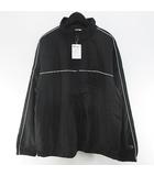 チャンピオン CHAMPION スポーツウェア ナイロン ジャケット ウィンドブレーカー XL 黒系 ブラック ジップアップ ロゴ 刺繍 フリース裏地 タグ付