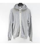 モンクレール MONCLER D20918422400 80473 MAGLIA CARDIGAN SCOM  パーカー ジャケット M 灰系 グレー ジップアップ ロゴ 文字 刺繍 ワッペン ブルゾン